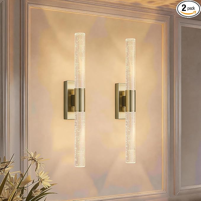 camuucci Battery Operated Wall Sconces Set of 2 Rechargeable Battery Powered by CAMUUCCIWALLSCONCES