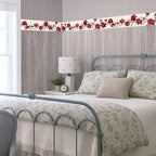 Cherry Blossom Wallpaper Border 196x4 Inch Red Flower Peel and Stick Wall - Image 7