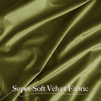 NICETOWN Moss Green Velvet Drapes 120 inch Long - Image 3