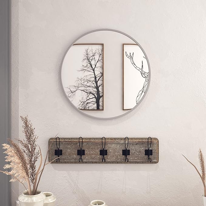 HBCY Creations Small Round Mirror, Living Room and More, Modern Minimalist - Image 2