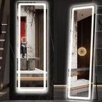 Hasipu Full Length Mirror with Lights, Full Body Dressing Standing, Hanging by Whatssuitableisthebest