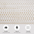 Ansehan Grasscloth Textured Wallcovering W1310 Oxford, Non Prepasted Natural - Image 5