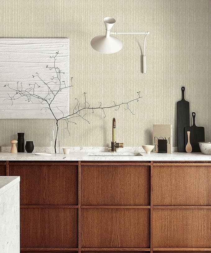 MelunMer Grasscloth Peel and Stick Wallpaper 17.3"x78.7", Contact Paper - Image 8