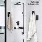 Folding Wall Hooks 4Pack: Black Modern Wooden Coat Hooks Mount - Image 7