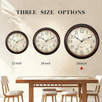 KECYET Wall Clock Battery Operated Vintage Silent Non-Ticking Analog Wall - Image 5