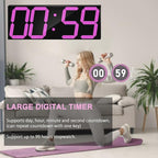 CHKOSDA LED Large Digital Wall Clock, Oversize Wall Clock - Image 4