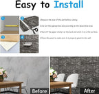 3D Wall Panels Peel and Stick in Black Grey, Faux Brick Wall Panels - Image 3