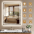28x36 Inch LED Lighted Bathroom Mirror - Image 2