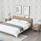 Abyssaly Peel and Stick Wallpaper 17.7" X 118" White Gray Wood Shiplap Contact - Image 8