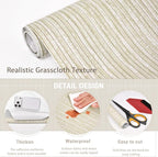 MelunMer Grasscloth Peel and Stick Wallpaper 17.3"x78.7", Contact Paper - Image 4