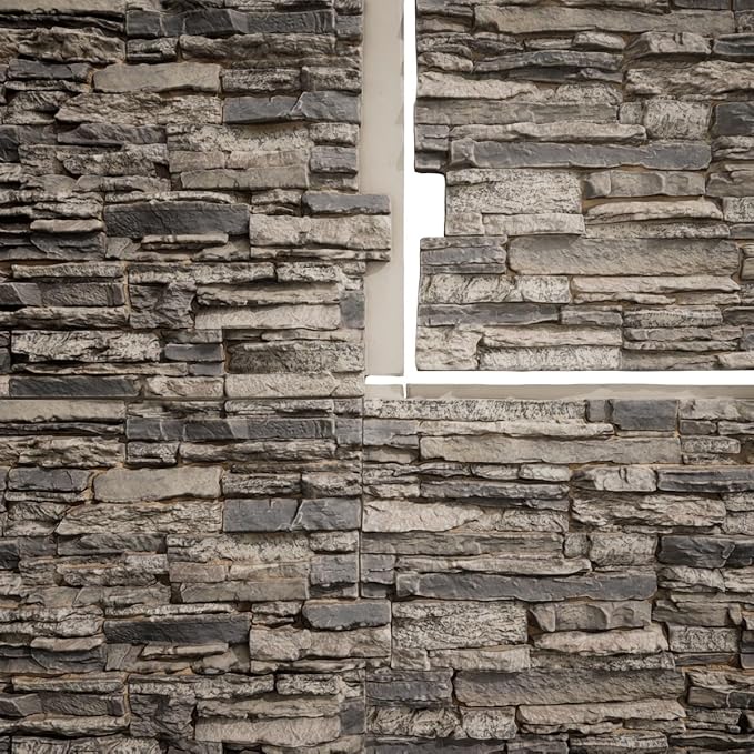 EverStone Canyon Ridge Faux Stone Panel, 45 3/4"W x 24 1/2"H x 1 1/4"D - Image 9