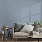 Grey Blue Grasscloth Peel and Stick Wallpaper 15.74" x 196.85" Textured Neutral - Image 5