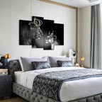 Large 4 Panel Wall Decor The Lion King and Queen - Image 3