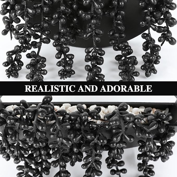 Artificial Hanging Plants Hanging Planter Fake Succulents Artificial String of - Image 2