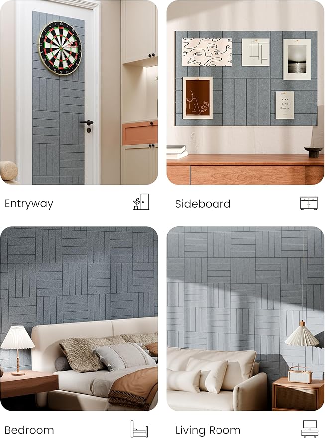 Bumusty Large Cork Board Alternative-36 x 24" Felt Bulletin Board Tiles - Image 5
