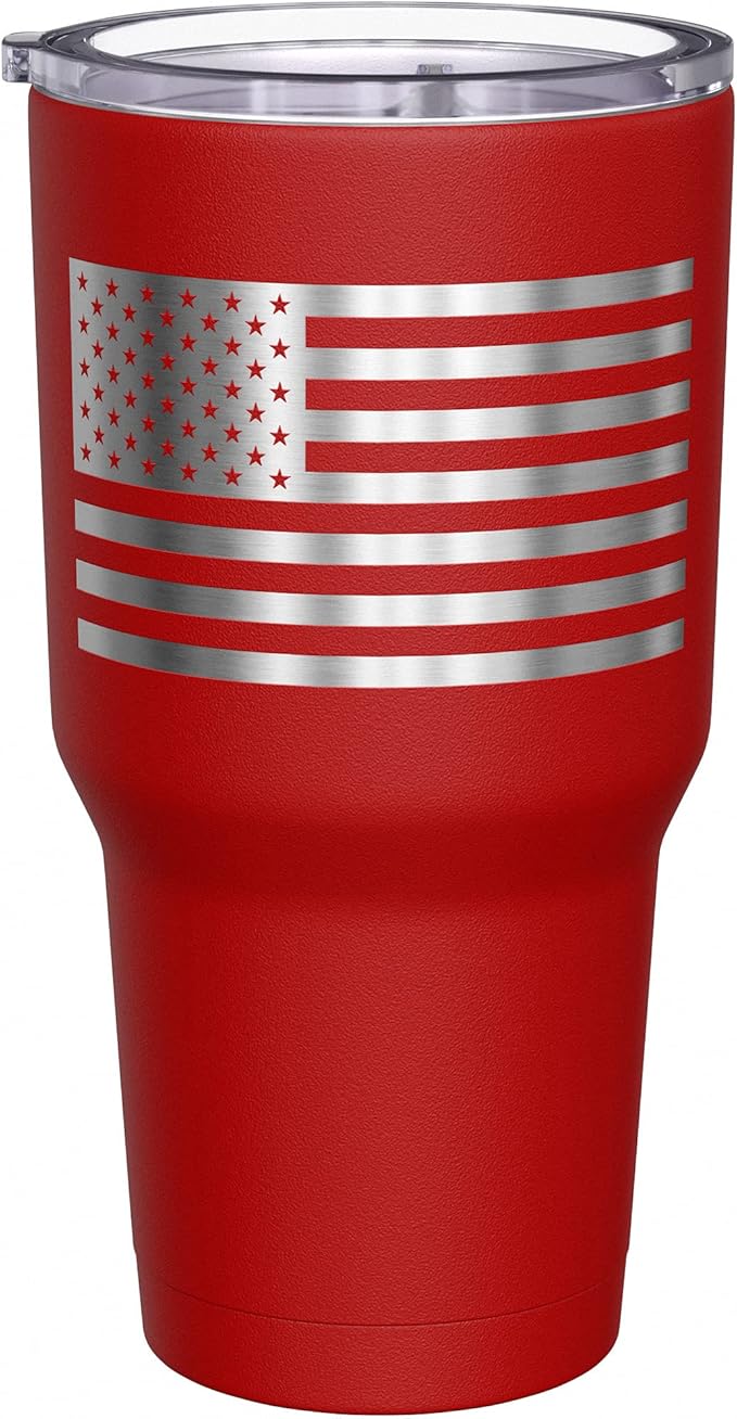 We The People Holsters - Peace - Love - Hollow Points - Coffee Tumbler - American Flag Coffee Travel Mug - Engraved Tumbler - Double Insulated Tumbler - 30 oz