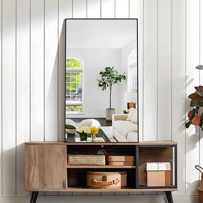 KOCUUY Bathroom Mirror, 24x40 Inch Black Mirror - Image 5