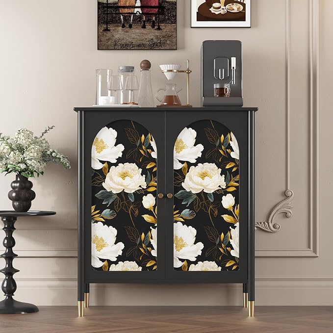 Vintage Dark Floral Wallpaper Peel and Stick, Boho Botanical Wall Decor Black - Image 2