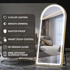 FENNIO Full Length Mirror with Lights, Free Standing Lighted Floor Mirror - Image 6