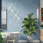 Weysat 2 Pieces Teardrop Wall Mirror Hanging Wall Mounted Decorative Accent - Image 3