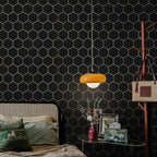 Black and Gold Wallpaper Geometric Peel and Stick Wallpaper - Image 4
