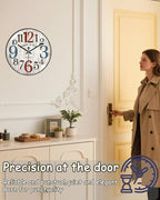 Decorative Wall Clocks Batterys Operated, Retro Wall Clock - Image 7
