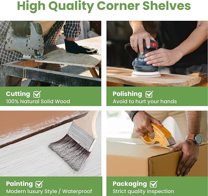 NATURE'S SOURCE Corner Floating Shelves - Image 6