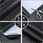 Vinjiasin Peel and Stick Wallpaper Black Wallpaper Black Wood Contact Paper - Image 4