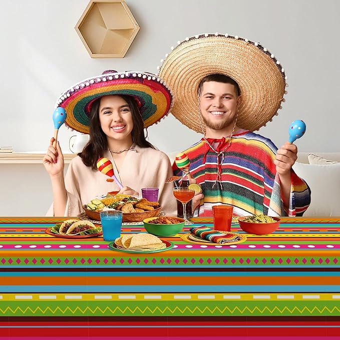 Kochorie 100 Ft x 54 Inch Mexican Fiesta Party Tablecloth Roll - Image 6