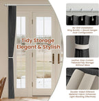 AJAZZ Blackout Accordion Door Curtain 98"x106" Black - Image 3