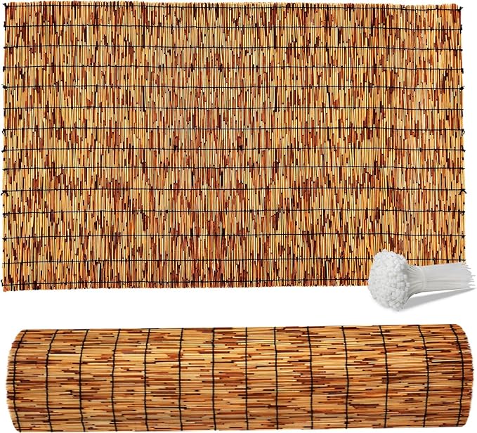 Natural Reed Fencing, Decorative Bamboo Fence Rolls Handwoven Friendly Sun Shade - Image 9