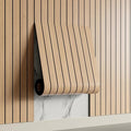 Yutianli PVC Slat Wall Panel Peel and Stick 118"x 15.7" Faux Wood Slat Panel by Yutianli