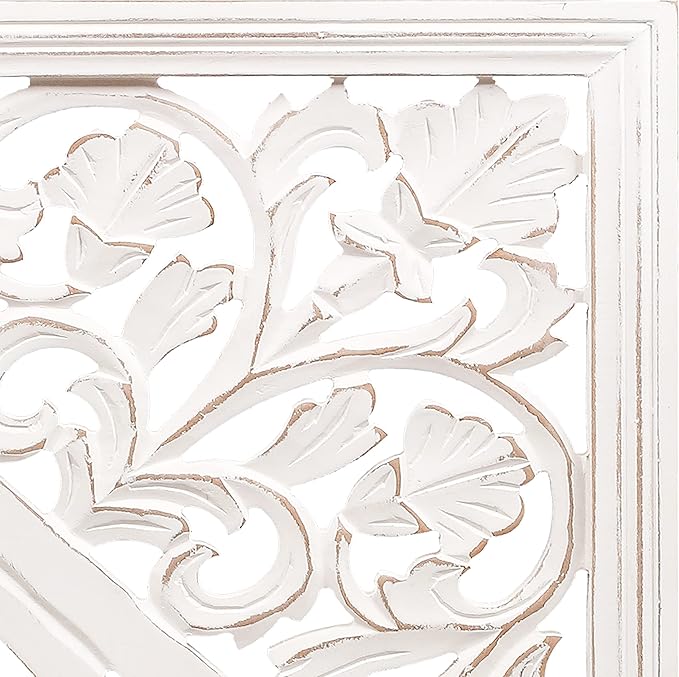 Handmade Carved Wooden Wall Hanging Plaques Set of 3 - Image 6