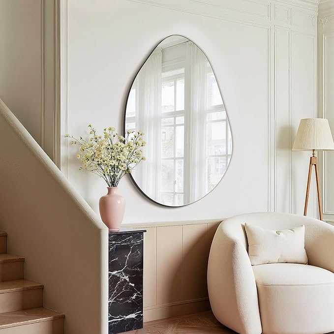 FICTOR Irregular Asymmetrical Wall Mirror, Living Room, Dining Room - Image 4