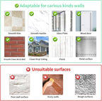 Antimbee 100 Pack Clear Adhesive Hooks, 37lb Heavy Duty Self Adhesive Hooks - Image 5