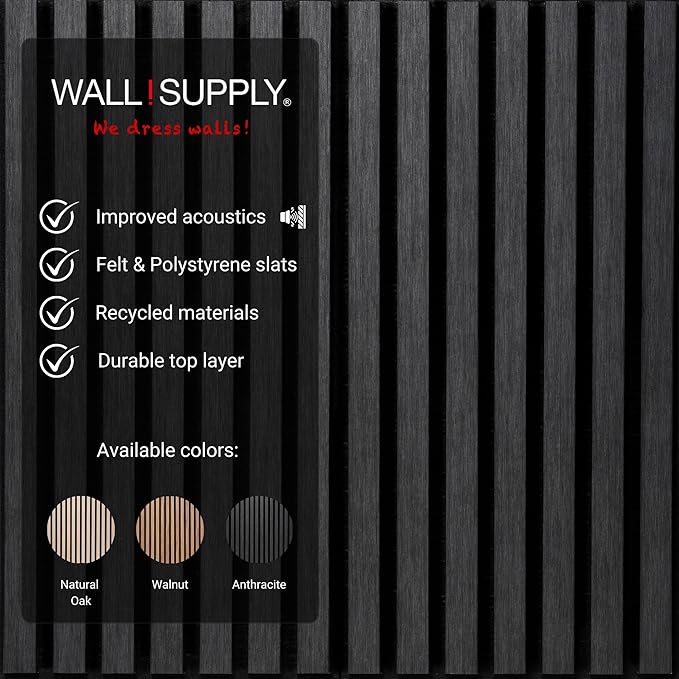 Wall!Supply 3D Soundproof Wall Panels – Acoustic Anthracite Finish – EPS Foam - Image 4