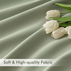 MIULEE Back Tab Sage Green Curtains 120 Inch Long 2 Panels Set - Image 6