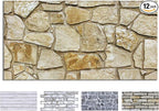 COMSTICKC 3D Faux Stone Wall Panels Peel and Stick, DIY UrltraLight PVC Fake by COMSTICKCDECOR