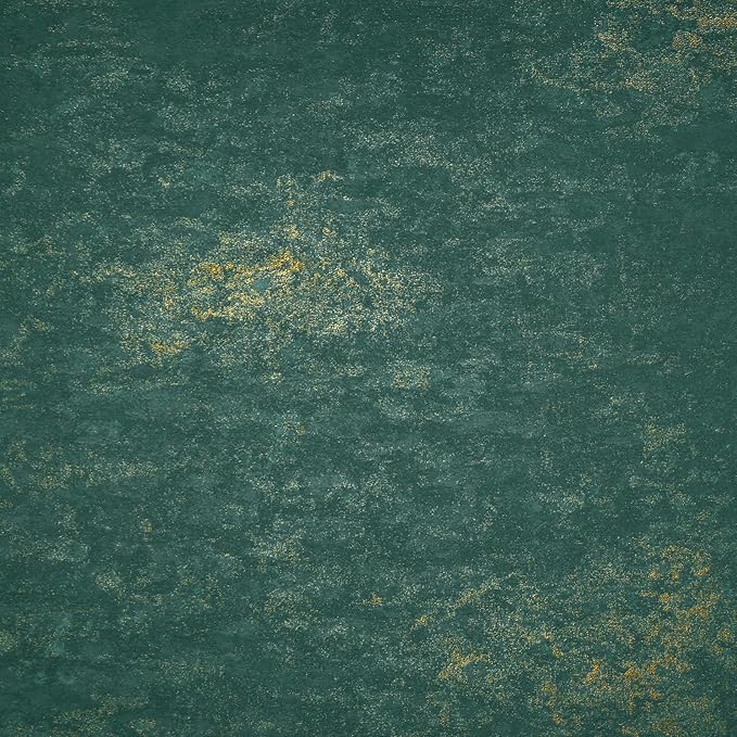 VEELIKE Distressed Teal Gold Metallic Wallpaper Peel and Stick Plaster Concrete - Image 7