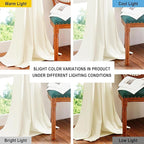 NICETOWN Ivory White Velvet Curtains Panel 72 inch Long 42 inch Wide, Luxury - Image 4