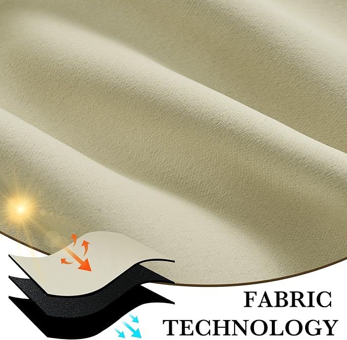 RYB HOME Bedroom Blackout Curtains 80 inches Long, 100% Blackout Thermal - Image 7