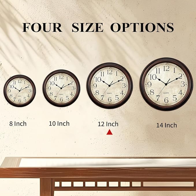 KECYET 12 Inch Wall Clocks Battery Operated Silent Non-Ticking Analog Wall - Image 3