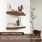 Floating Shelves for Wall 24 inch Long, Engineered Wood Wall Shelves - Image 4