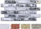 COMSTICKC 3D Gray Faux Brick Wall Panel, Peel and Stick Wall Covering, Not Real by COMSTICKCDECOR