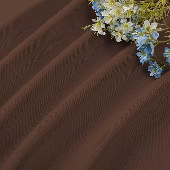 CUCRAF Brown Blackout Curtains 108 inch Length 2 Panels Set, Rod Pocket Room - Image 6