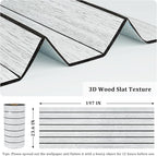 White/Grey Wood Panels for Wall Peel and Stick 3D Wood Slat Wall Panels 197"x - Image 5