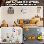 Inbagi 12 Pieces Silent Wall Clock Large 12 Inches Quartz Analog Clock Non - Image 6