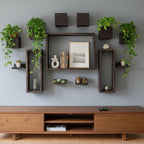 LaLaGreen Wooden Floating Shelves Wall Mounted Plant Shelf, Planter Boxes by L%C3%A1L%C3%A1Green