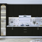 Yancorp 24"x394"/32.8'ft Matte Black Peel and Stick Wallpaper Removable Contact - Image 5