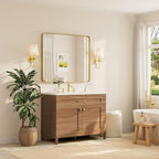 TETOTE 42 x 36 Inch Gold Mirror - Image 2